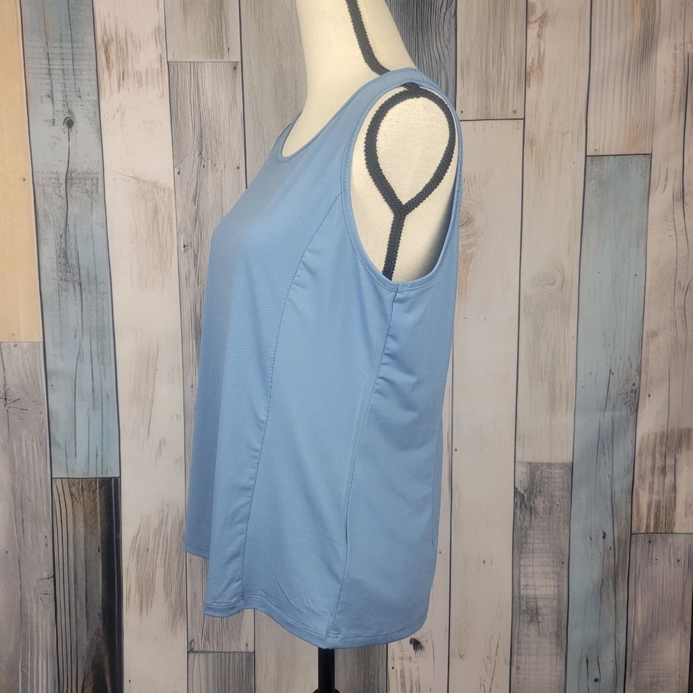 Vintage Bob Mackie Wearable Art Blue Tank Top Siz… - image 2